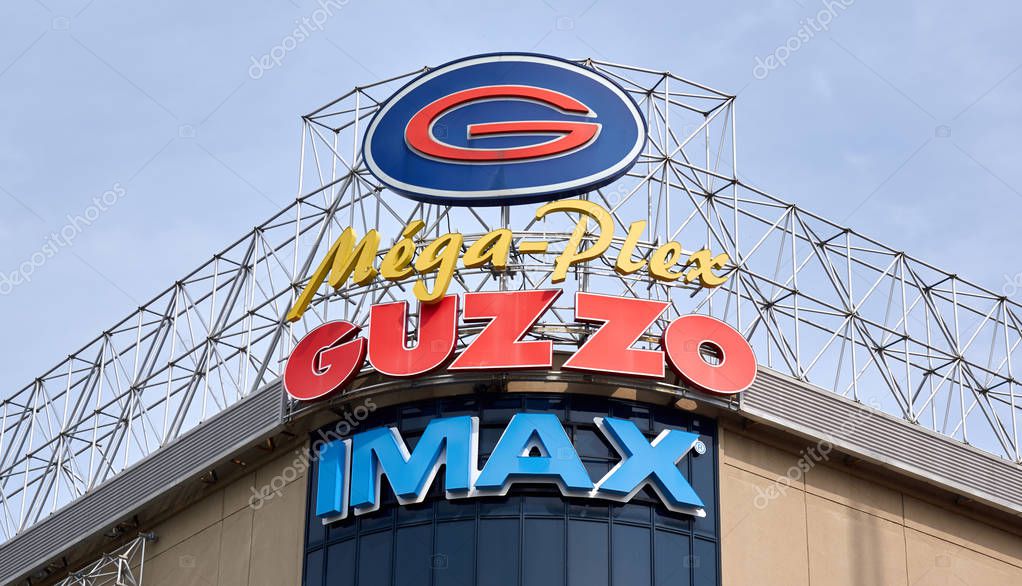 MONTREAL, CANADA - August 28, 2018: Guzzo Imax Cinema in Montreal. Cinema Guzzo Imax is a regional chain of movie theaters located in the Canadian province of Quebec