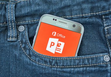 Montreal, Kanada - 8 Eylül 2018: Microsoft Powerpoint mobil uygulama Microsoft Powerpoint yazılım şirketi sağduyu Inc Robert Gaskins ve Dennis Austin tarafından oluşturulan bir sunum programıdır