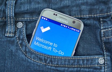 Montreal, Kanada - 8 Eylül 2018: Microsoft To-Do mobil uygulama. Microsoft To-Do gününüzü planlamak kolaylaştıran basit ve akıllı Yapılacaklar listesidir.