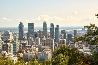 Montreal şehir merkezi ve manzarası doğal manzaralı
