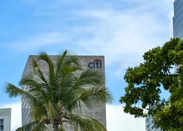 Miami Amerikai Egyesült Államok 2018 Augusztus Citibank Felhőkarcoló Ban Miami — Stock Fotó