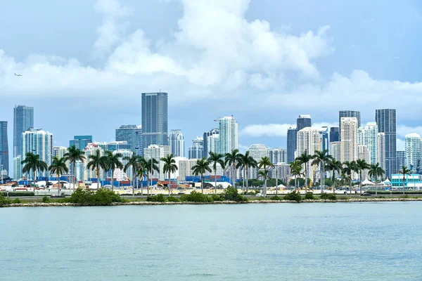 Miami Amerikai Egyesült Államok 2018 Augusztus Miami Festői Kilátást Skyline — Stock Fotó