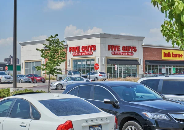 Toronto Canadá Agosto 2018 Five Guys Storefront Five Guys Enterprises — Foto de Stock