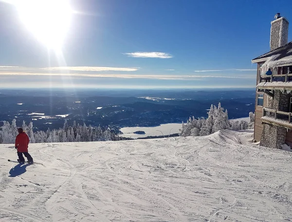 Vistas Panorámicas Una Estación Esquí Mont Tremblant Quebec Canadá Hermoso —  Fotos de Stock