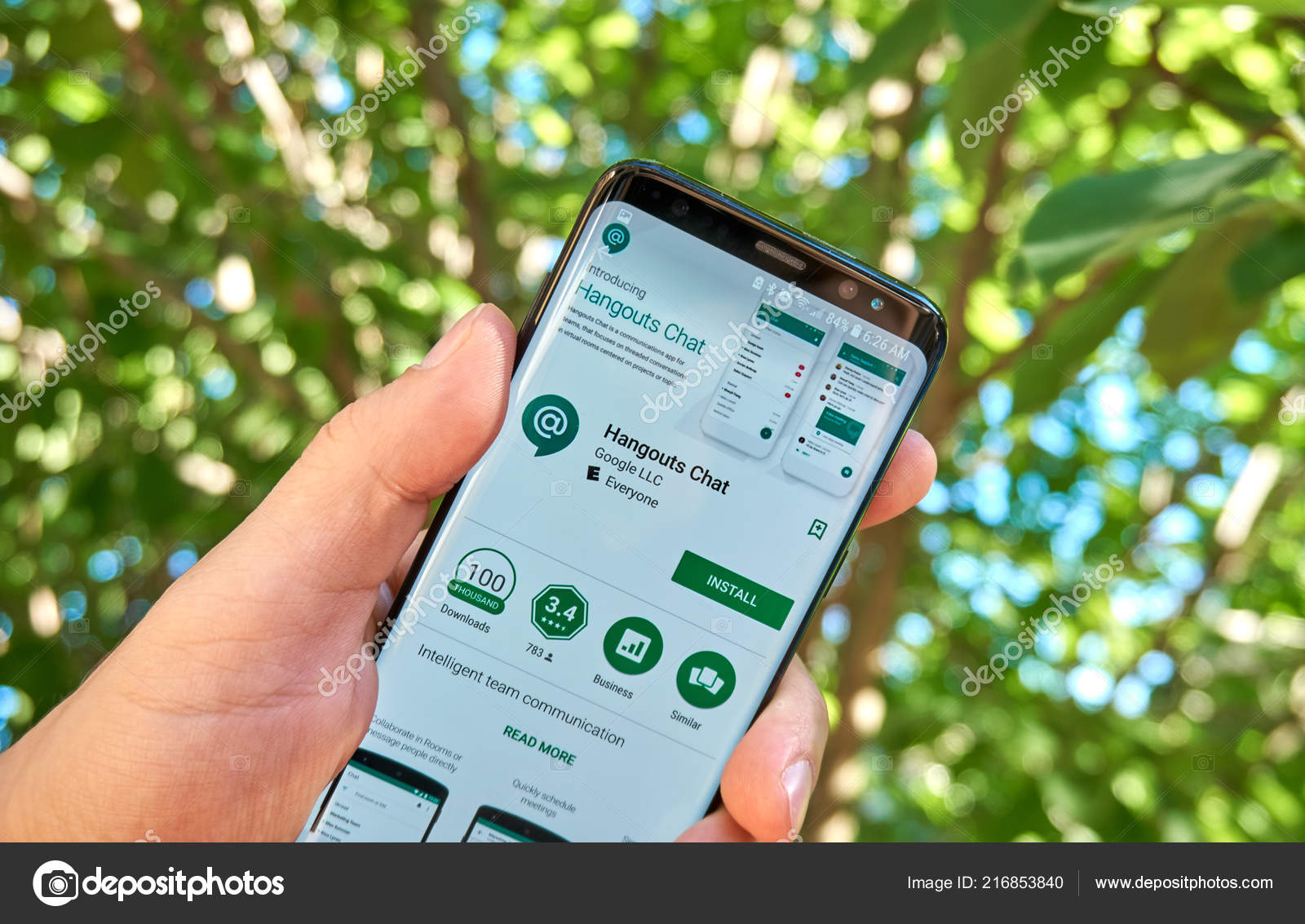 Montreal Canada August 2018 Google Hangouts Chat Android App