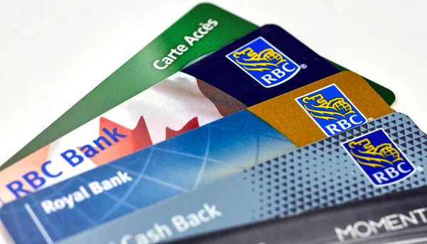 Montreal Canada September 2018 Royal Bank Canada Plastic Payment Cards — Stock Photo, Image