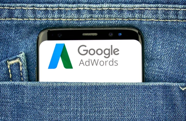 Montreal Kanada Eylül 2018 Google Adwords Eski Logo App Android — Stok fotoğraf
