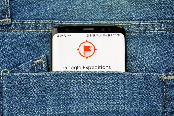 Montreal Kanada Oktober 2018 Google Expeditioner App Skärm Appen Verktyg — Stockfoto