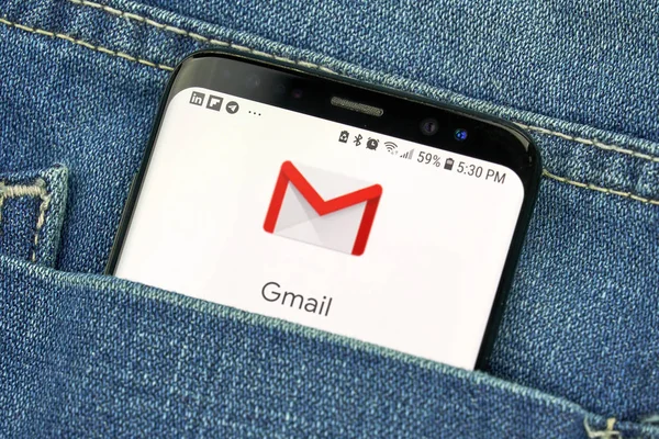 Montreal Canada Oktober 2018 Google Gmail App Auf Screen Gmail — Stockfoto