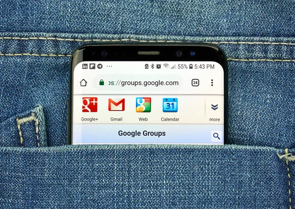 Montreal Canadá Octubre 2018 Aplicación Google Groups Pantalla Google Una — Foto de Stock