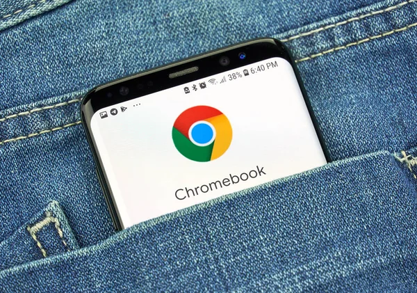 Montreal Canada October 2018 Logo Dan Ikon Google Chromebook Pada — Stok Foto