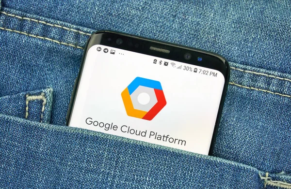 Montreal Canada Outubro 2018 Aplicativo Google Cloud Platform Tela Google — Fotografia de Stock