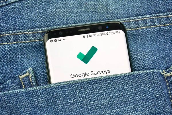 Montreal Canada Ottobre 2018 Google Surveys App Sullo Schermo Google — Foto Stock