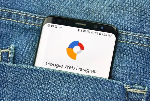 Montreal Kanada Października 2018 Google Web Designer Aplikacji Ekranie Google — Zdjęcie stockowe