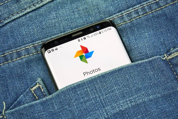 Montreal Canada Oktober 2018 Google Photos App Auf Screen Die — Stockfoto