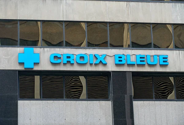 Montreal Canada October 2018 Blue Cross Insurance Company Logo Sign — Stock Photo, Image
