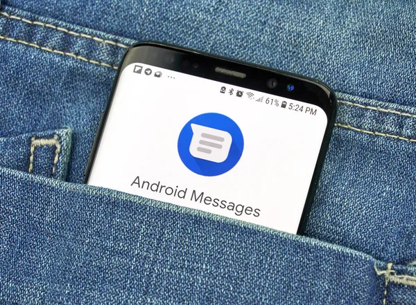 Montreal Kanada Października 2018 Aplikacji Google Android Wiadomości Ekranie Jest — Zdjęcie stockowe