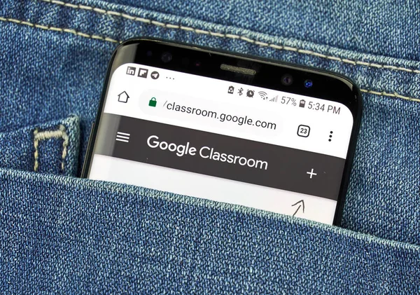 Montreal Kanada Października 2018 Google Classroom Strona Sieci Web Usługa — Zdjęcie stockowe