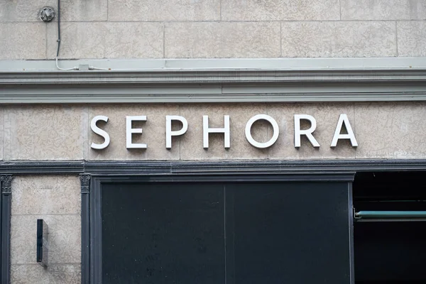 Montreal Canadá Octubre 2018 Tienda Sephora Logo Sephora Una Cadena — Foto de Stock