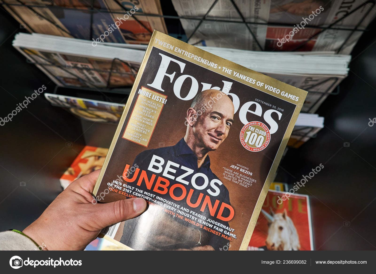 Амстердам Нидерланды Октября 2018 Года Журнал Forbes Джеффом.