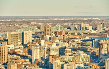Şehir Montreal kış doğal görünümü