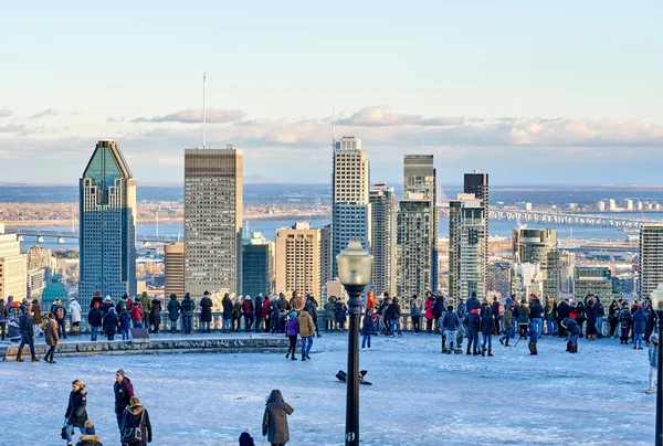 Montreal Canadá Enero 2019 Vista Panorámica Del Centro Montreal Invierno — Foto de Stock