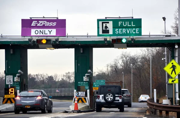 New York Usa Prosince 2018 Ezpass Znaky Terminál Zpass Systémem — Stock fotografie