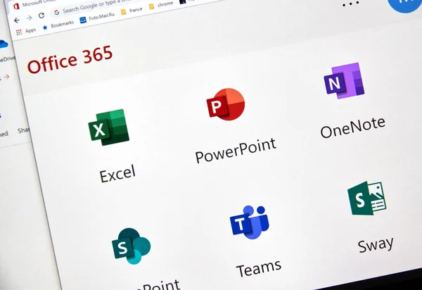 Microsoft Office 365 yeni simgeler — Stok fotoğraf