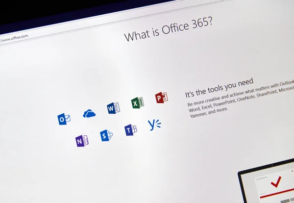 Ícones MIcrosoft Office 365 — Fotografia de Stock