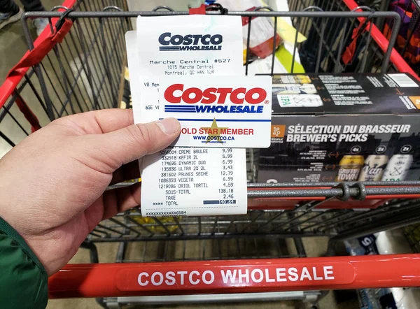 Costco makbuzu ve üyelik kartı — Stok fotoğraf