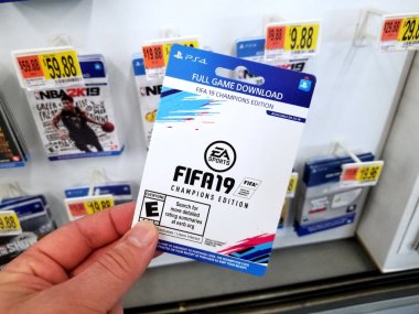 Bir elinde bir video oyunu Hediye kartı