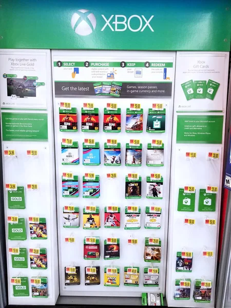 Xbox video game shalves — Stok Foto