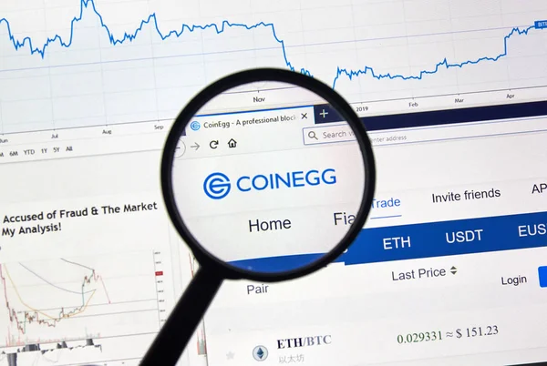 Coinegg kripto para değişim sitesi — Stok fotoğraf