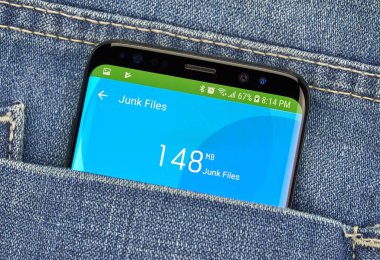 Samsung s8 önemsiz dosyaları temiz mobil uygulama.