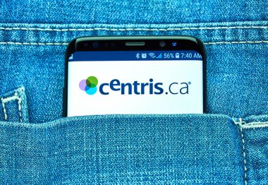 Samsung s8'de Centris mobil uygulaması.