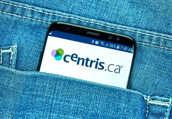 Samsung s8'de Centris mobil uygulaması.