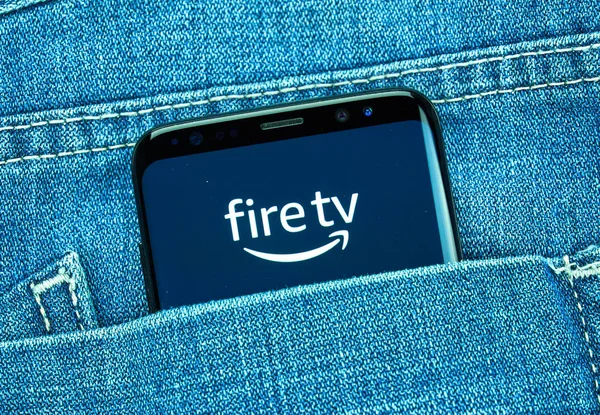 Приложение Amazon Fire TVmobile на Samsung s8 . — стоковое фото