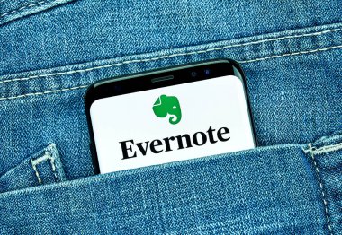Samsung s8 evernote mobil uygulaması.