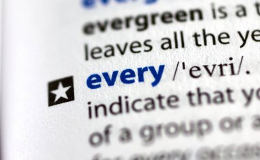 sözlükte yüksek ışıklı kelime