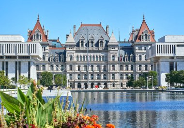 The New York State Capitol building. The New York State Capitol, the seat of the New York State government, located in Albany, the capital city of NY state