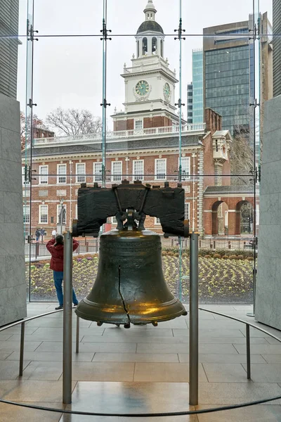 Filadélfia Eua Dezembro 2019 Liberty Bell Close Picture Sino Liberdade — Fotografia de Stock