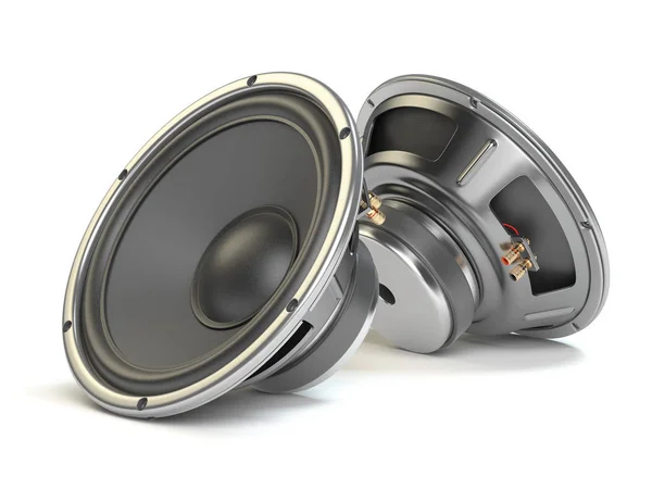 Sound Speakers Multimedia Acoustic Loudspeakers Isolated White Background Illustration — Stock Photo, Image