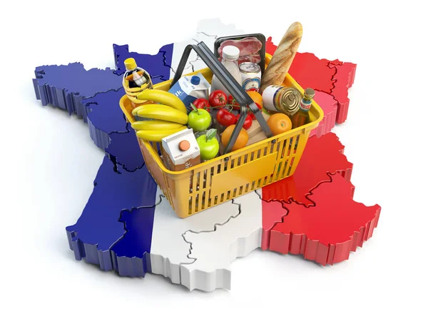 Panier Marché Indice Des Prix Consommation France Panier Avec Des — Photo