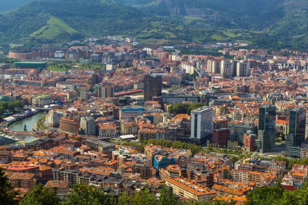 Flygfoto Över Bilbao City Biscaya Baskien Spanien — Stockfoto