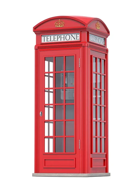 Cabina Telefonica Rossa Londra Simbolo Inglese Inglese Illustrazione — Foto Stock
