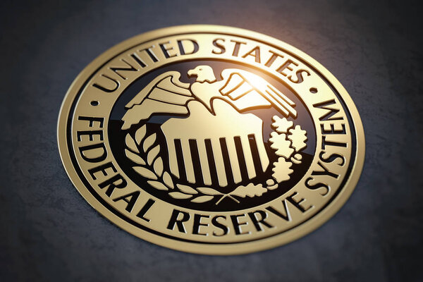 Symbol of FED federal reserve of USA. 3d illustration