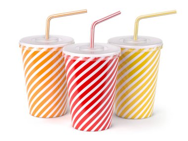 Kırmızı çizgili kağıt veya plastik bardak maden suyu, st içme ile