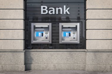 Banka ATM otomatik vezne makineleri para çekilmesi için. S