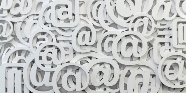 E-Mail-Zeichen abstrakten Hintergrund. E-Mail-Kommunikation im Internet. — Stockfoto