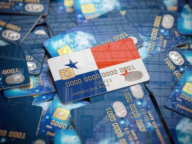 Diğer farklı bla yığını üzerinde Panama bankanın kredi kartı